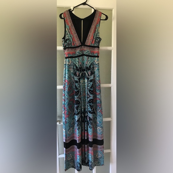 BCBG MaxAzria Elyza Deep V Maxi Dress - Picture 8 of 13